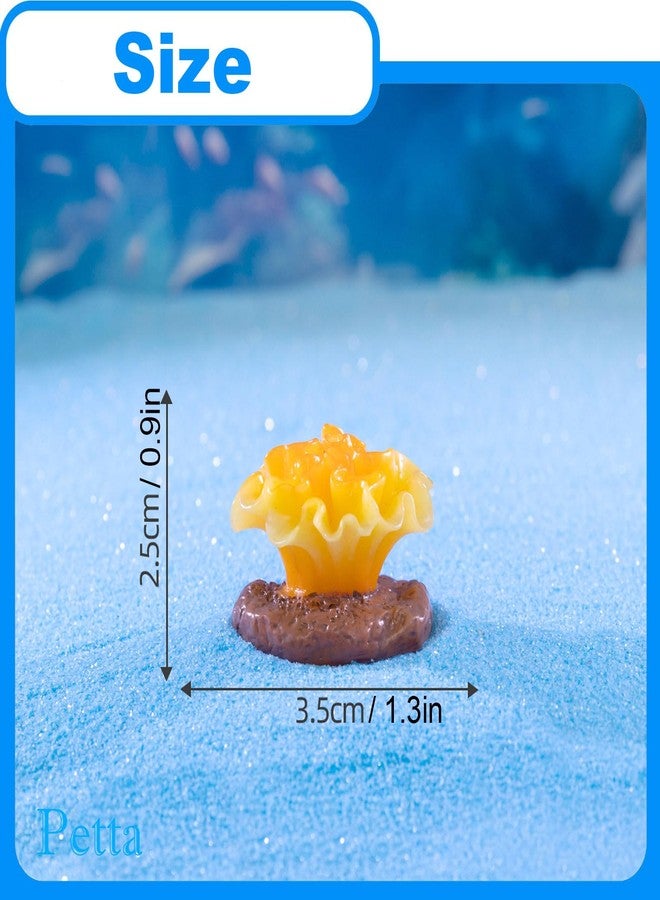 Petta Resin Coral Plant Decorations Artificial Ornament Decor Resin Colorful Coral Reef Decoration Accessories for Betta Fish Tank Aquarium Landscape,Small,5 Pcs - Image 2